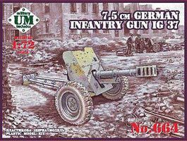 Unimodels IG37 75mm German Infantry Gun (New Tool) Plastic Model Military Vehicle Kit 1/72 Scale #664 Unimodels IG37 75mm German Infantry Gun (New Tool) Plastic Model Military Vehicle Kit 1/72 Scale #664