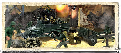 Unimax Forces of Valor US M3A1 Half-Track/Soldiers Diecast Military Model 1/72 Scale #85105