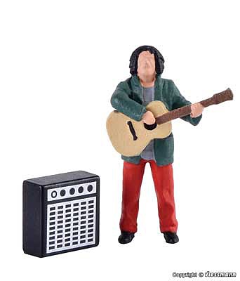 Viessmann Animated Street Musician with Guitar and Amplifier Add Sound with 769-5577 (Sold Separately)