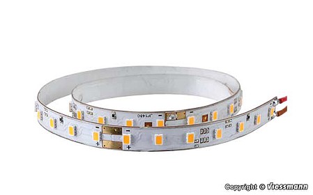 Viessmann Self-Adhesive 24V LED Light Strips with Resistors 5/16  .8cm Wide 2000K Warm White 6 Sections - 7 LEDs Each, Total 9-13/16 25cm Long