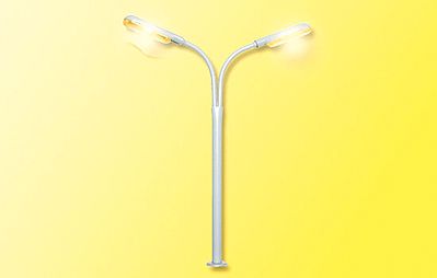 Viessmann Double Whip Lamp Yellow LED 3 15/16 10cm HO Scale Model Railroad Street Light #6096