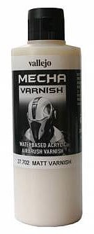 Vallejo 200ml Bottle Matt Varnish Mecha Color Hobby and Model Paint Supply #27702