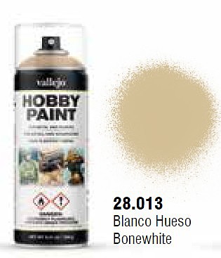 Vallejo Bonewhite Fantasy Paint 400ml Spray Hobby and Model Enamel Paint #28013