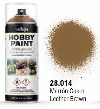 Vallejo Leather Brown Fantasy Paint 400ml Spray Hobby and Model Enamel Paint #28014