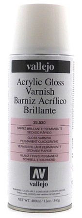 Vallejo Gloss Varnish Acrylic 400ml Spray Hobby and Model Acrylic Paint #28530