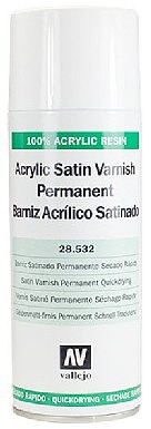 Vallejo Satin Varnish Acrylic 400ml Spray Hobby and Model Enamel Paint #28532