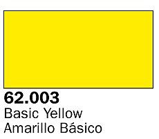 Vallejo Basic Yellow Premium (60ml Bottle) Hobby and Model Acrylic Paint #62003