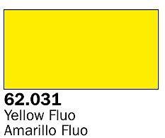 Vallejo Fluorescent Yellow Premium (60ml Bottle) Hobby and Model Acrylic Paint #62031