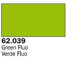 Vallejo Fluorescent Green Premium (60ml Bottle) Hobby and Model Acrylic Paint #62039
