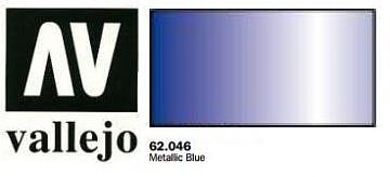 Vallejo Metallic Blue Premium (60ml Bottle) Hobby and Model Acrylic Paint #62046