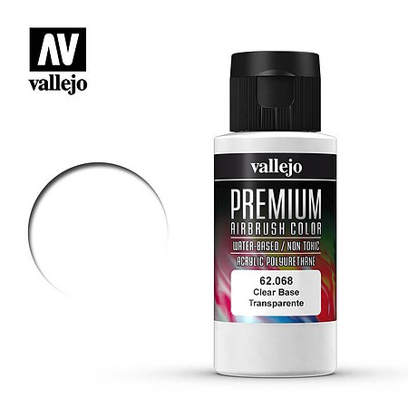 Vallejo Clear Base Premium airbrush color 200ML Hobby and Model Acrylic Paint #63068