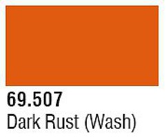 Vallejo Dark Rust Wash 17ml Mecha Color Hobby and Model Acrylic Paint #69507