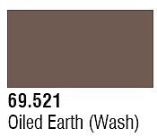 Vallejo Oiled Earth Wash 17ml Mecha Color Hobby and Model Acrylic Paint #69521