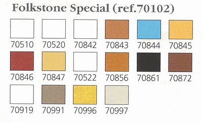 Vallejo FOLKSTONE SPECIAL SET #2 17ml (16 Paints) Hobby and Model Paint Set #70102