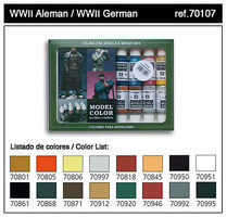 17ml Bottle WWII German Model Color Paint Set (16 Colors) Hobby and Model Paint Set #70107