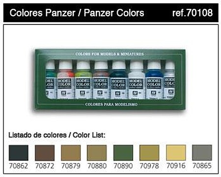 Vallejo WWII German/Allied 16 Color Paint Set