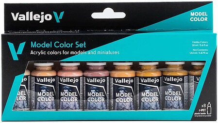  Face & Skin Tones Model Color Paint Set by Vallejo  Acrylics