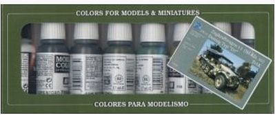 Vallejo Demag Africa Corps Model Color Paint Set (8 Colors) Hobby and Model Paint Sets #70138