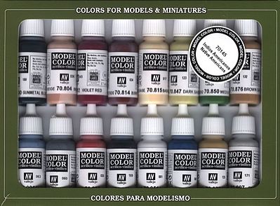 Acrylicos Vallejo Acrylic Paint Basic Colors U.S.A. , 16 Colors