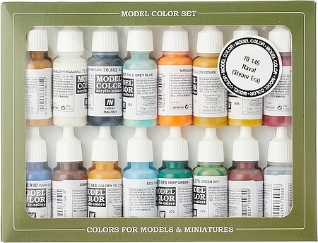 Vallejo WWII USAAF Model Air Paint Set (16 Colors) - Hobby and