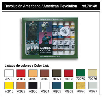 Acrylic colors set Vallejo Model Color 8 colors Set 70124 Face & Skin Tones  (8)