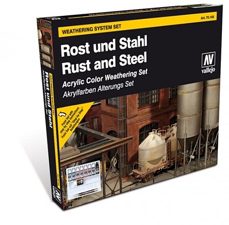 Vallejo Model Rust and Steel Effects Color Set