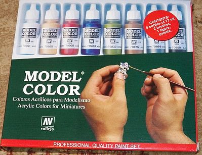 Vallejo BASIC MODEL COLOR COMBO SET (72 Colors & Brushes) Hobby and Model  Paint Set #70175