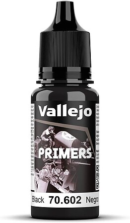 Vallejo BLACK SURFACE PRIMER 17ml Hobby and Model Acrylic Paint #70602