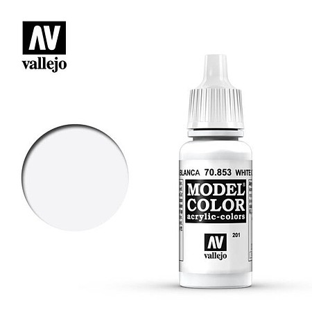Vallejo Model Color WHITE GLAZE 17ml Hobby and Model Acrylic Paint #70853