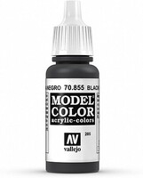 (bulk of 6) BLACK GLAZE 17ml (6 Pack) Hobby and Model Acrylic Paint #70855