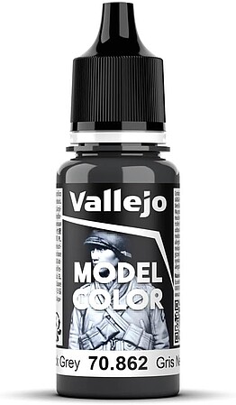 Vallejo Model Color BLACK GREY 17ml Hobby and Model Acrylic Paint #70862