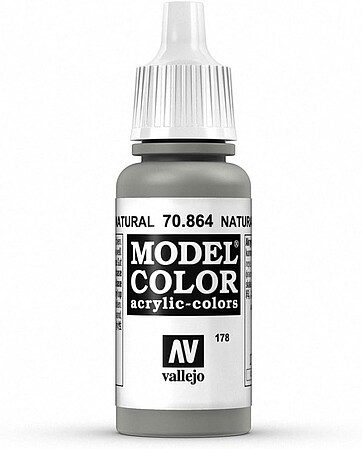 Vallejo Model Color NATURAL STEEL 17ml Bottle Hobby and Model Acrylic Paint #70864