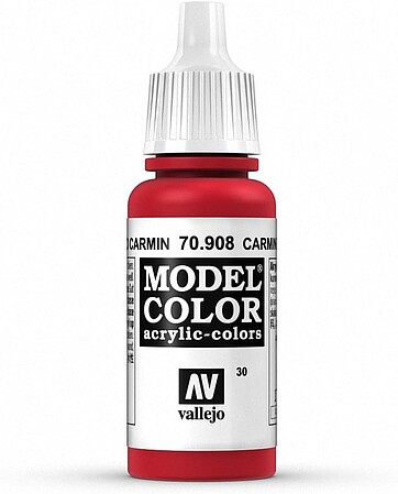 Vallejo Model Color CARMINE RED 17ml Hobby and Model Acrylic Paint #70908