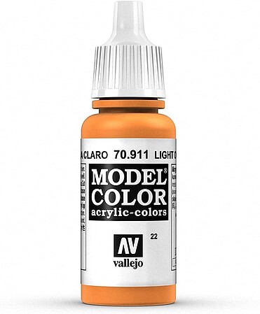 Vallejo Model Color LIGHT ORANGE 17ml Hobby and Model Acrylic Paint #70911