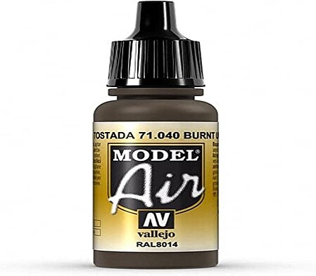 Vallejo Model Air BURNT UMBER 17ml Hobby and Model Acrylic Paint #71040