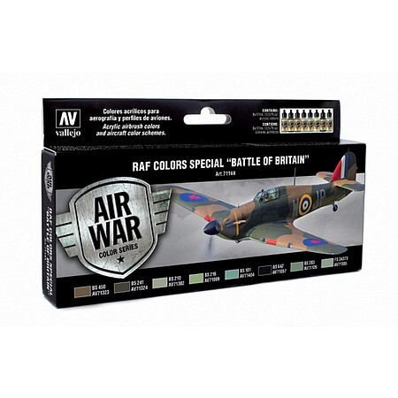 Vallejo RAF Colors Special Battle of Britain Model Air Hobby and Model Paint Set #71144