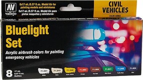Vallejo BLUE LIGHT EMS VEHICLE SET 17m (8 Colors)