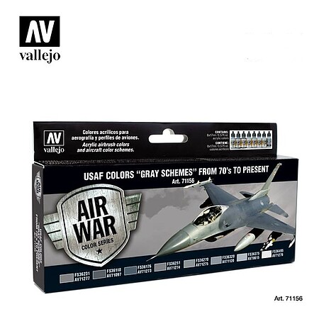  Vallejo WWII Allied Model Air Paint, 17ml (Pack of 16