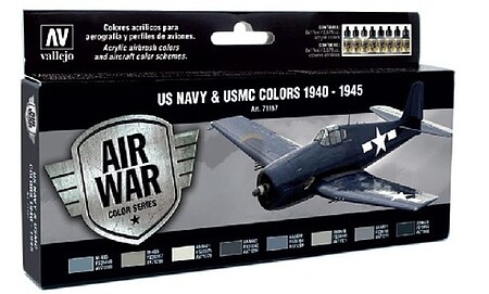  WWII Allied Forces Model Color Paint Set by Vallejo  Acrylics