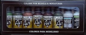 German Camouflage Model Air Paint Set (8 Colors) Hobby and Model Paint Set #71158