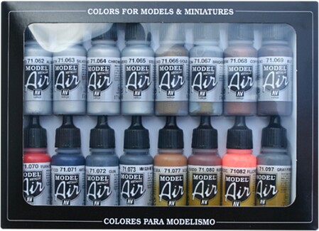 Vallejo 17ml Bottle WWII Allied Model Color Paint Set (16 Colors) Hobby and  Model Paint Set #