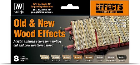 Vallejo Paint Wood & Leather Paint Set New