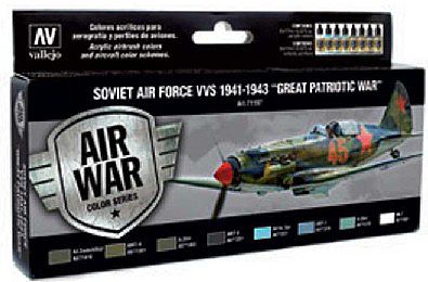 Vallejo Soviet VVS 1941 to 1943 Great Patriotic War Model Air Hobby and Model Paint Set #71197
