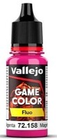 Vallejo Magenta Fluorescent Game Color 17ml Bottle Hobby and Model Acrylic Paint #72158