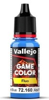 Vallejo Blue Fluorescent Game Color 17ml Bottle Hobby and Model Acrylic Paint #72160