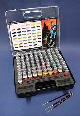 Vallejo Game Color Paint Set with Plastic Storage Case Hobby and Model Paints #72172