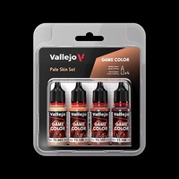 Vallejo Pale Skin Game Color Paint Set (4 Colors) (18ml) Hobby and Model Acrylic Paint Set #72379