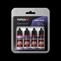 Vallejo Purple Game Color Paint Set (4 Colors) (18ml) Hobby and Model Acrylic Paint Set #72382