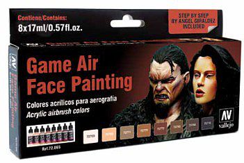 Vallejo Model Air Paint Set in Plastic Storage Case (72 Colors & Brushes)  Hobby and Model