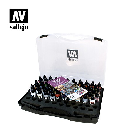 Vallejo Game Air Paint Set in Plastic Storage Case (60) Hobby and Model Paint Set #72872